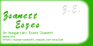 zsanett eszes business card